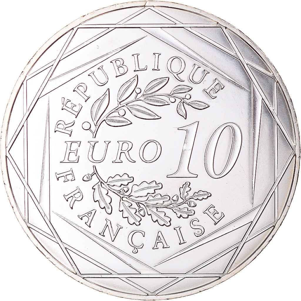 France, 10 Euro, UEFA Euro 2016, 2016, Paris, BU, FDC, Argent, Gadoury:EU814