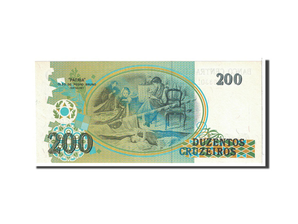 Banknote, Brazil, 200 Cruzeiros, 1990, Undated, KM:229, UNC(63)