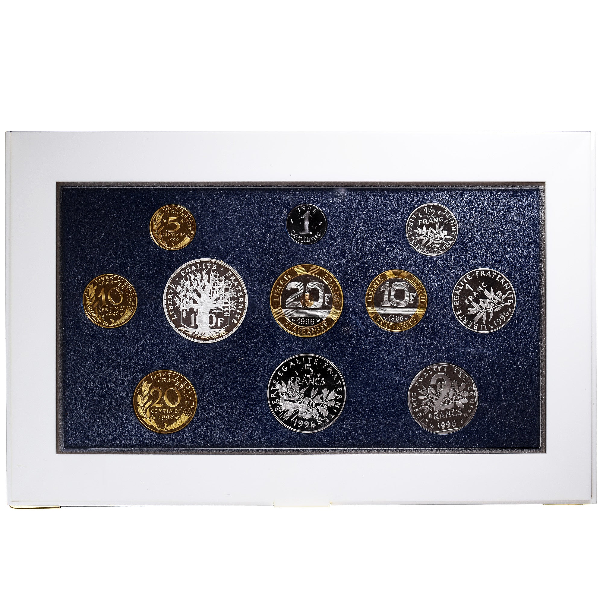 France, Set 1 c. to 100 frs., 1996, MDP, Proof, MS(65-70)