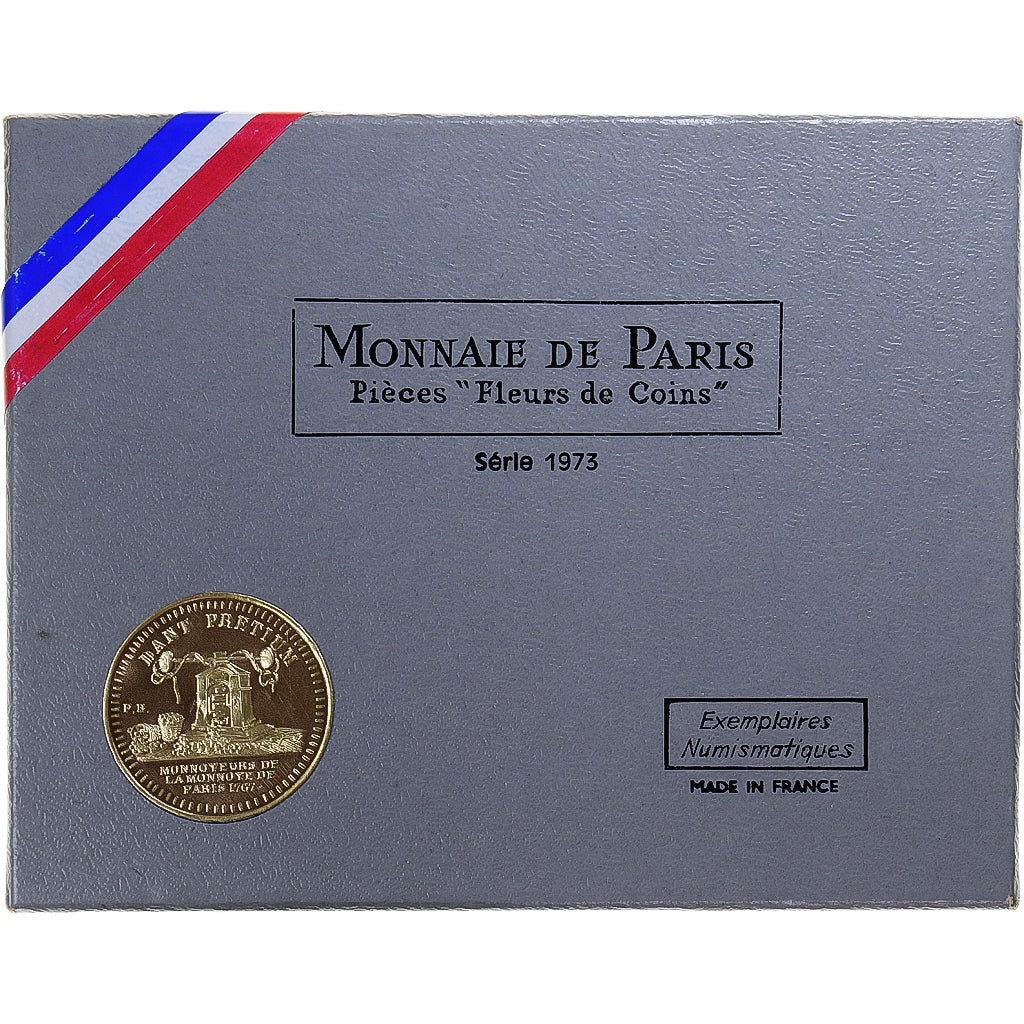 Monnaie, France, Coffret 1 c. à 10 frs., 1973, Monnaie de Paris, FDC, FDC