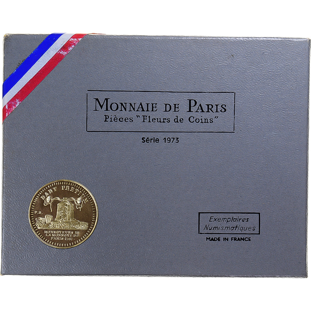 Coin, France, Coffret 1 c. à 10 frs., 1973, Monnaie de Paris, FDC, MS(65-70)