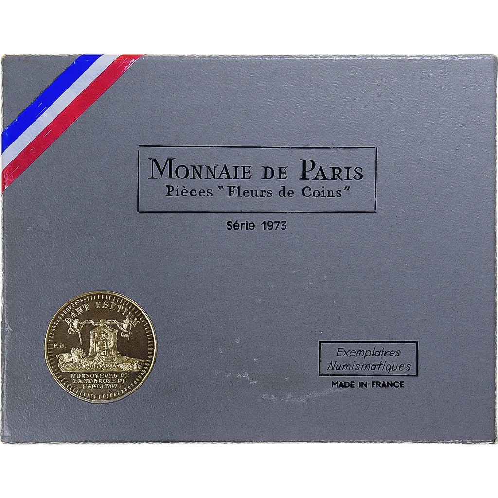 Münze, Frankreich, Coffret 1 c. à 10 frs., 1973, Monnaie de Paris, FDC, STGL