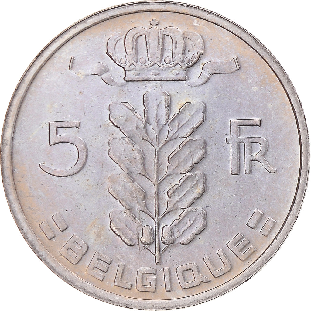 Munten, België, 5 Francs, 5 Frank, 1977, UNC-, Cupro-nikkel, KM:134.1