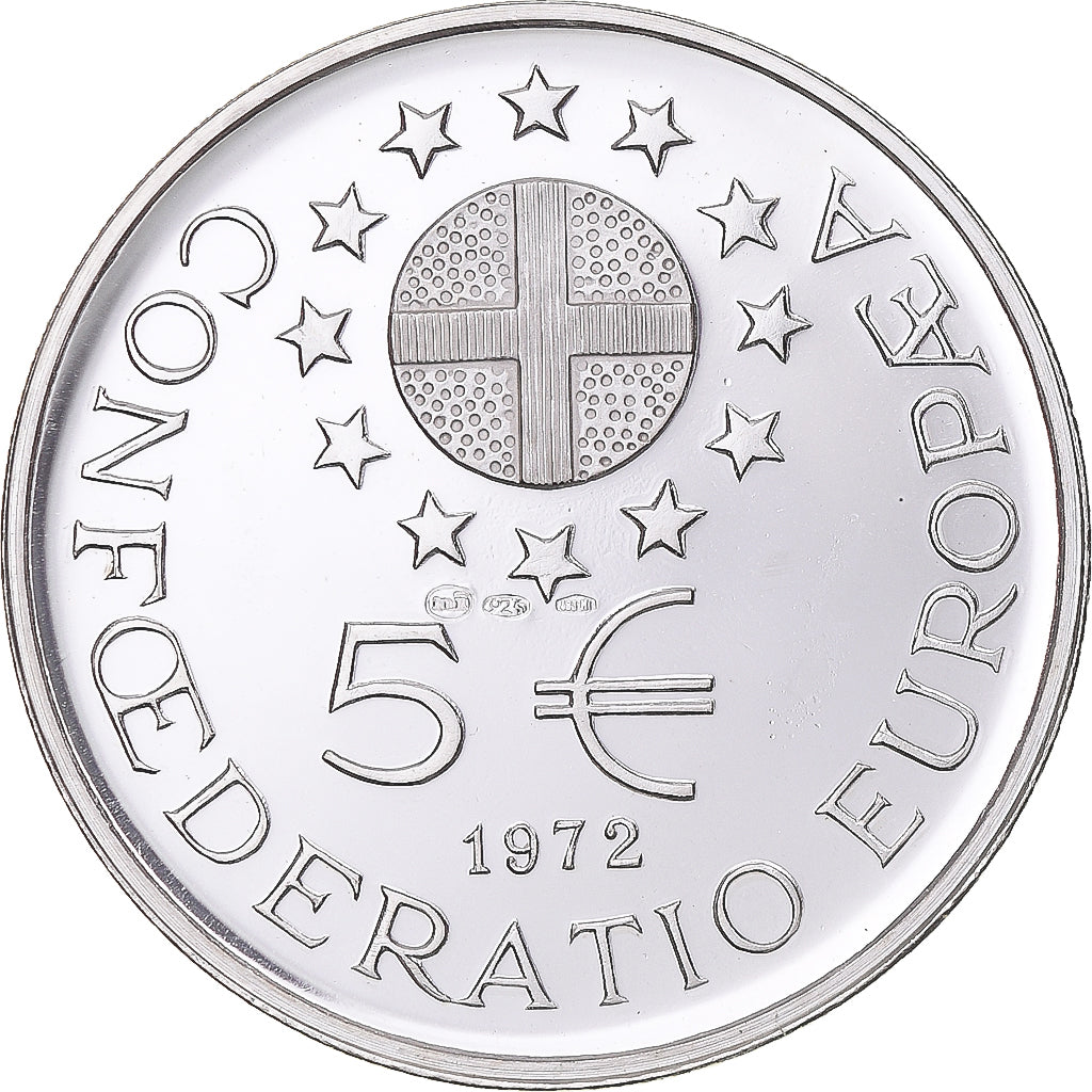 Unione Europea, 5 Ecu, 1972, Union PANEUROPA UNION 5 € Ecu 1972 NAPOLEON I