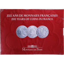 France, Coffret 3x 5 Francs, 2000 Ans de Monnaies Françaises (1/3), 2000