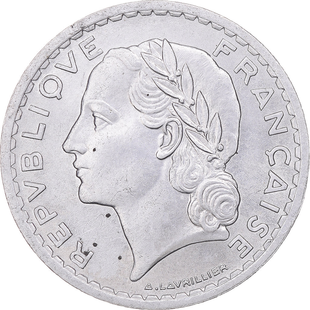 Moneta, Francia, Lavrillier, 5 Francs, 1947, Paris, SPL, Alluminio, KM:888b.1