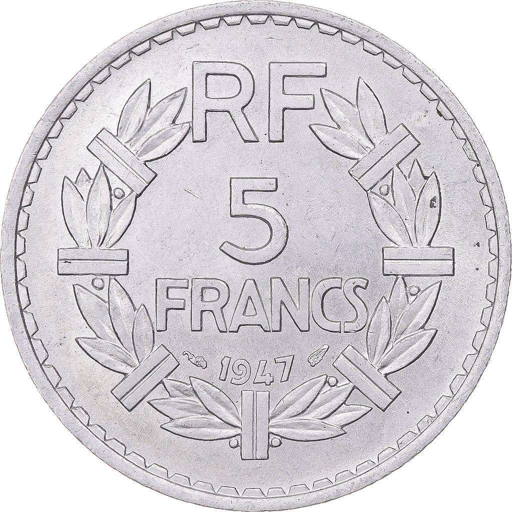 Moneta, Francia, Lavrillier, 5 Francs, 1947, Paris, SPL, Alluminio, KM:888b.1