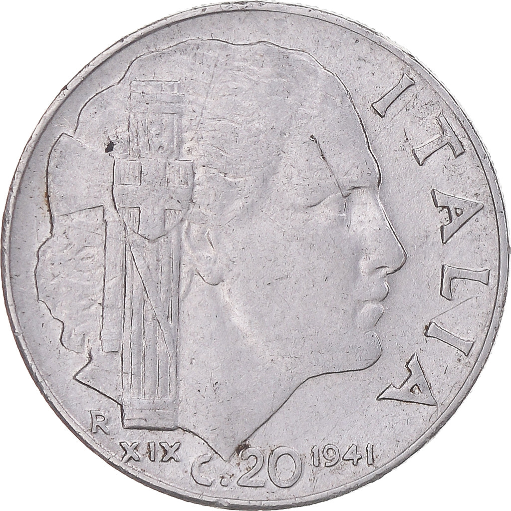 Monnaie, Italie, 20 Centesimi, 1941, Rome, TTB, Acmonital (ferritique), KM:75b