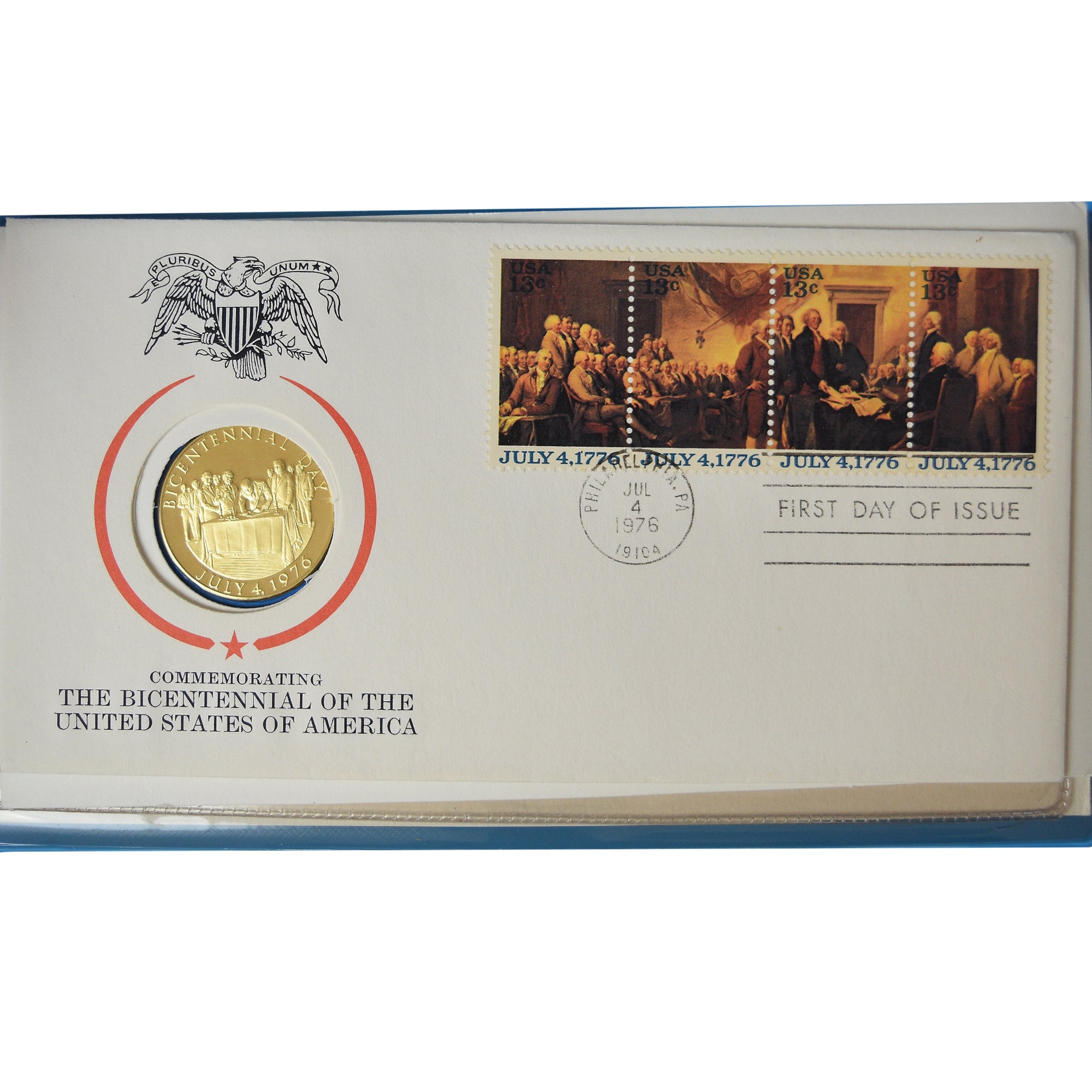 États-Unis, Médaille, 1976, Médaille, Bicentenaire, Independance day.BE, FDC