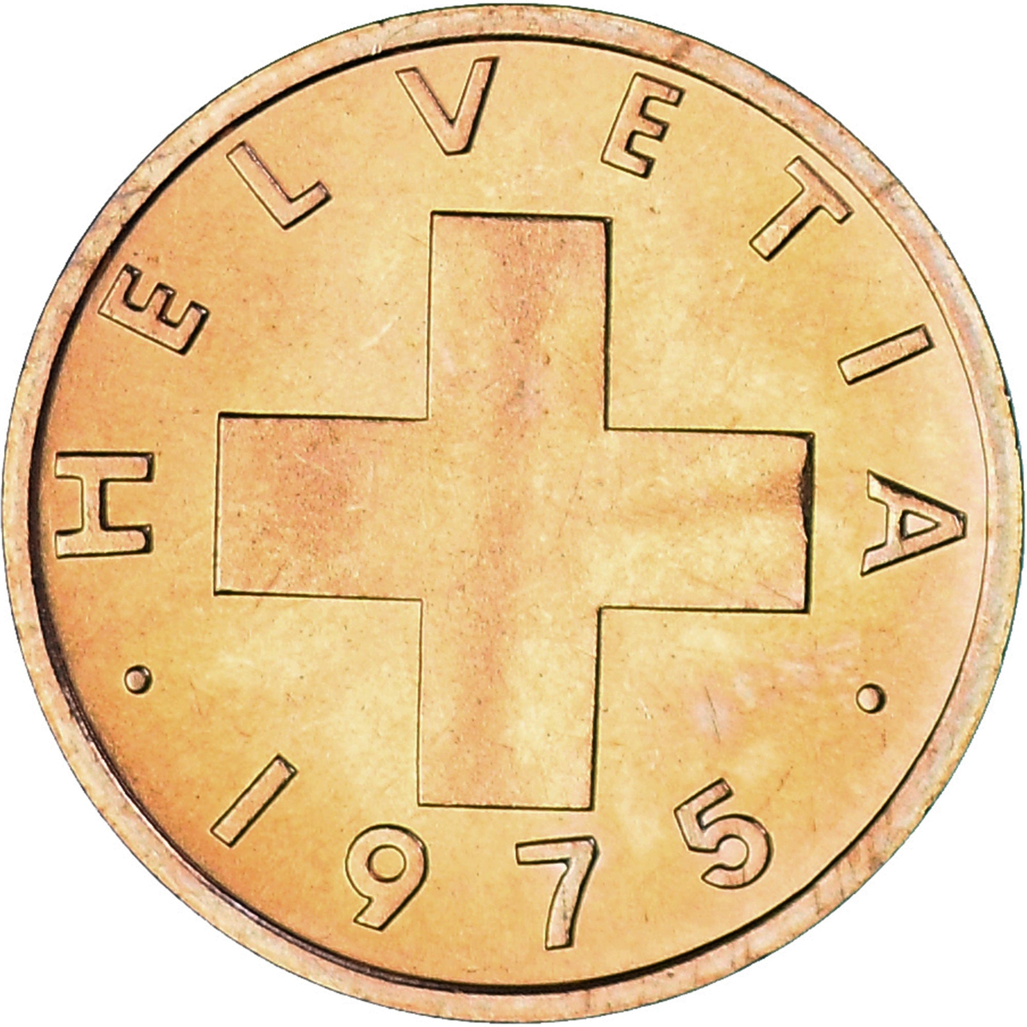 Moneta, Svizzera, Rappen, 1975, Bern, SPL, Bronzo, KM:46