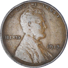 Coin, United States, Lincoln Cent, Cent, 1917, U.S. Mint, Philadelphia