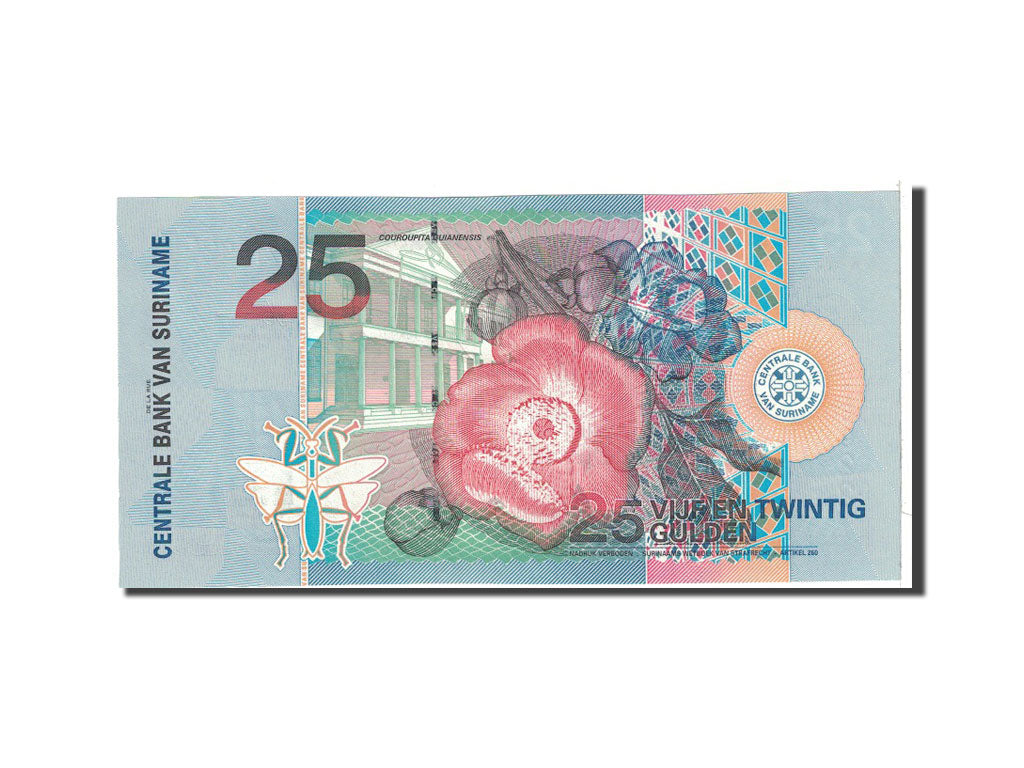 Banknote, Surinam, 25 Gulden, 2000, 2000-01-01, KM:148, UNC(65-70)