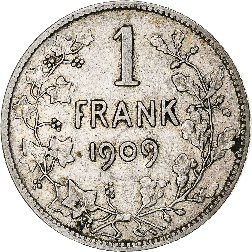Münze, Belgien, Leopold II, Franc, 1909, S, Silber, KM:57.1