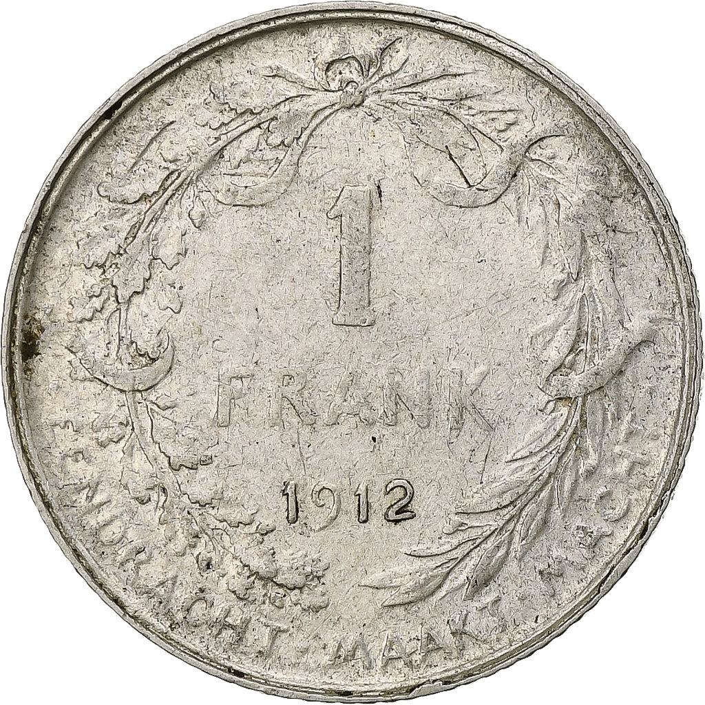 Moneta, Belgio, Franc, 1912, MB+, Argento, KM:73.1