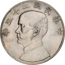 Moneta, Republika Chińska, Dollar, Yuan, 1934, AU(50-53), Srebro, KM:345