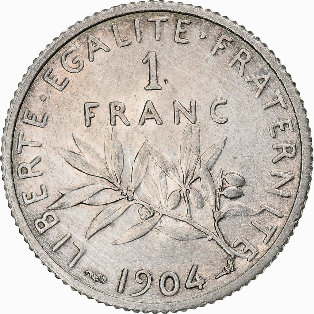 Münze, Frankreich, Semeuse, Franc, 1904, Paris, VZ, Silber, KM:844.1