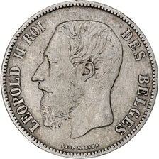 Coin, Belgium, Leopold II, 5 Francs, 5 Frank, 1868, VF(30-35), Silver, KM:24