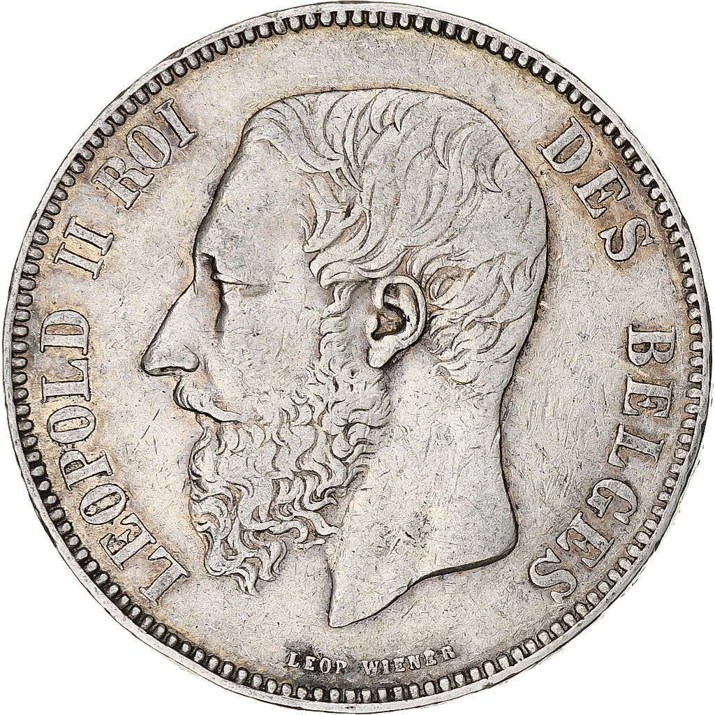 Monnaie, Belgique, Leopold II, 5 Francs, 5 Frank, 1868, TB+, Argent, KM:24