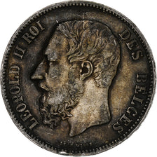 Coin, Belgium, Leopold II, 5 Francs, 5 Frank, 1869, VF(30-35), Silver, KM:24