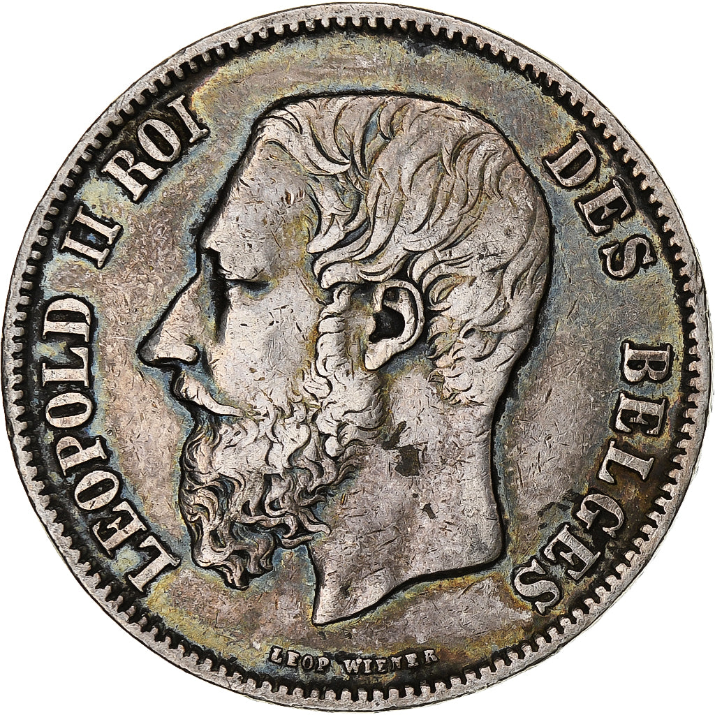 Coin, Belgium, Leopold II, 5 Francs, 5 Frank, 1869, VF(30-35), Silver, KM:24