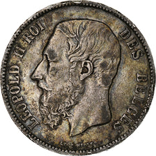 Moneta, Belgio, Leopold II, 5 Francs, 5 Frank, 1870, Brussels, MB+, Argento