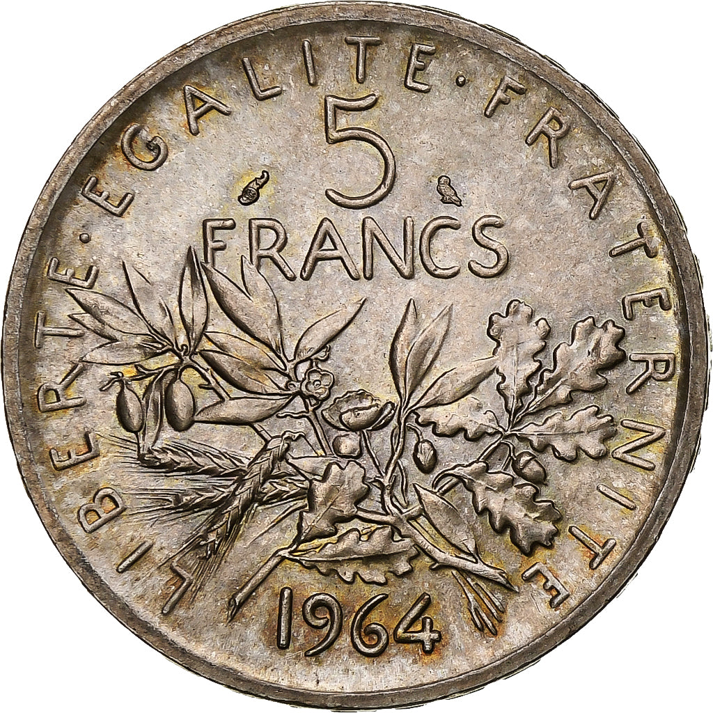 Coin, France, Semeuse, 5 Francs, 1964, Paris, MS(60-62), Silver, KM:926