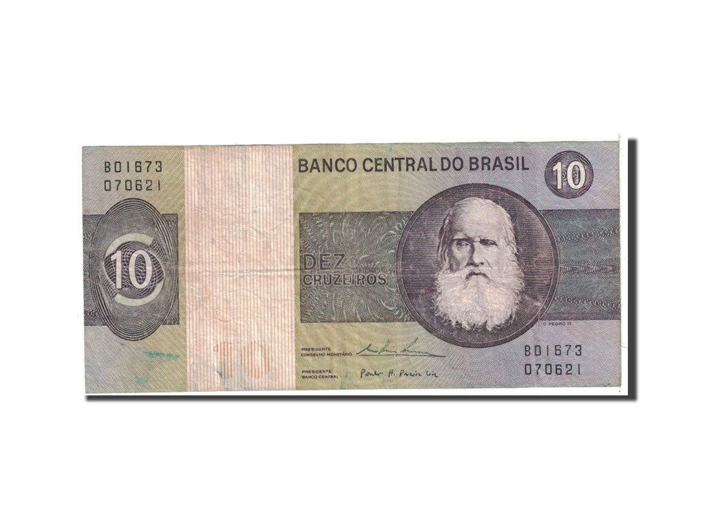 Banknote, Brazil, 10 Cruzeiros, 1979, Undated, KM:193c, VF(20-25)