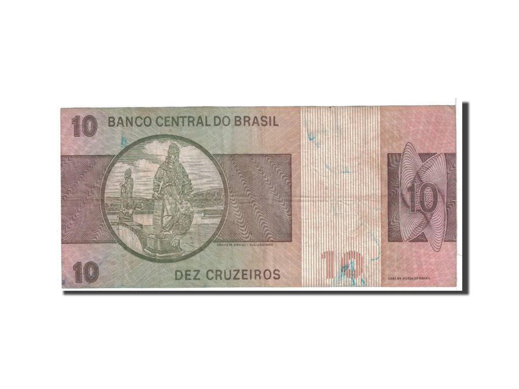 Banknote, Brazil, 10 Cruzeiros, 1979, Undated, KM:193c, VF(20-25)