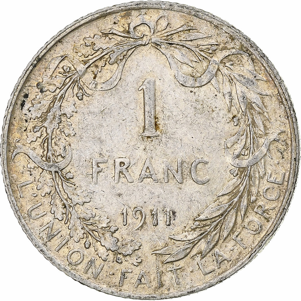 Munten, België, Albert I, Franc, 1911, Brussels, ZF, Zilver, KM:73.1