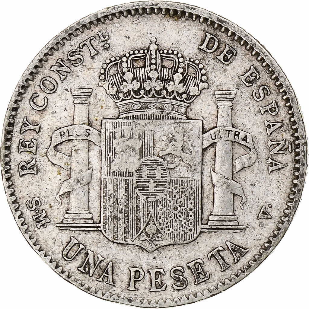 Münze, Spanien, Alfonso XIII, Peseta, 1900, Madrid, SS, Silber, KM:706