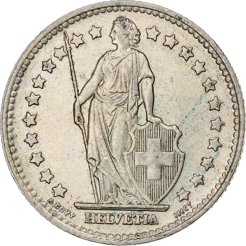 Moeda, Suíça, Franc, 1945, Bern, MS(63), Prata, KM:24