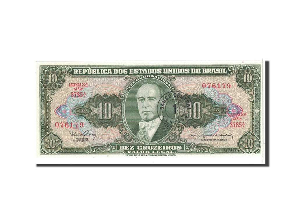 Banknote, Brazil, 1 Centavo on 10 Cruzeiros, 1966, Undated, KM:183b, UNC(65-70)
