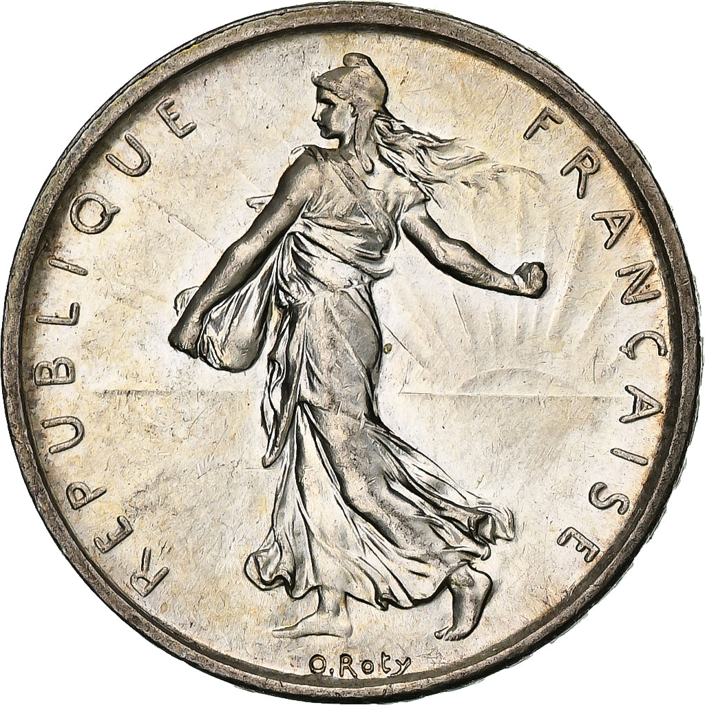 Francja, Semeuse, 5 Francs, 1960, MS(63), Srebro, KM:926, Gadoury:770, Le