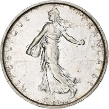 França, Semeuse, 5 Francs, 1967, Paris, AU(55-58), Prata, KM:926