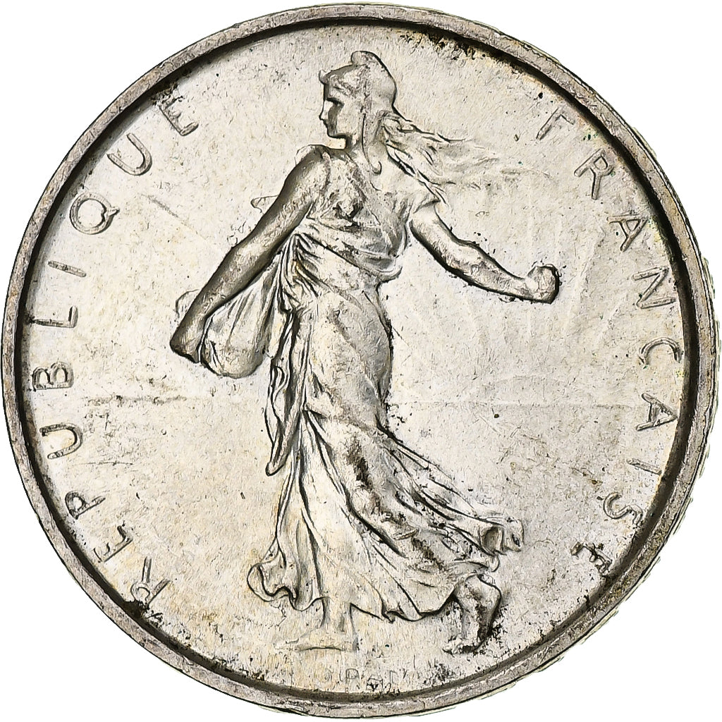 France, Semeuse, 5 Francs, 1967, Paris, SUP, Argent, KM:926
