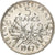 Francja, Semeuse, 5 Francs, 1967, Paris, AU(55-58), Srebro, KM:926