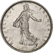 Francja, Semeuse, 5 Francs, 1968, Paris, AU(55-58), Srebro, KM:926, Gadoury:770