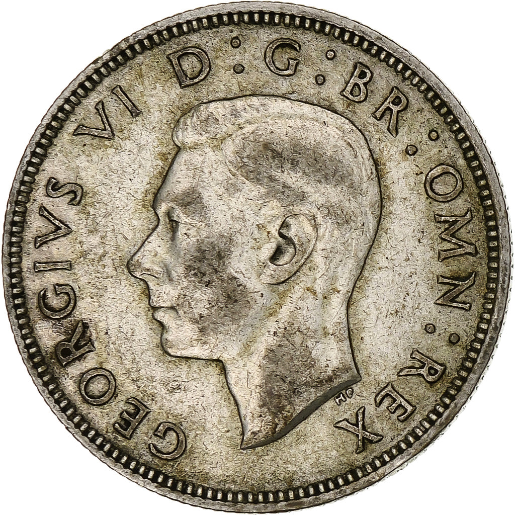 Gran Bretagna, George VI, Florin, Two Shillings, 1940, BB, Argento, KM:855