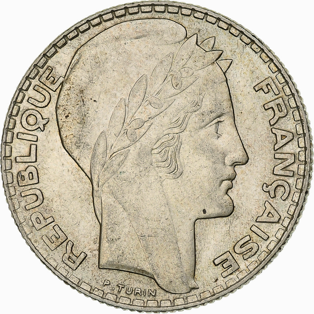 France, Turin, 10 Francs, 1932, Paris, AU(55-58), Silver, KM:878, Gadoury:801