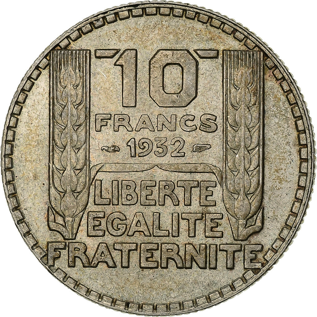 France, Turin, 10 Francs, 1932, Paris, AU(55-58), Silver, KM:878, Gadoury:801