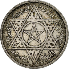 Morocco, Mohammed V, 100 Francs, 1953, Paris, AU(50-53), Silver, KM:52