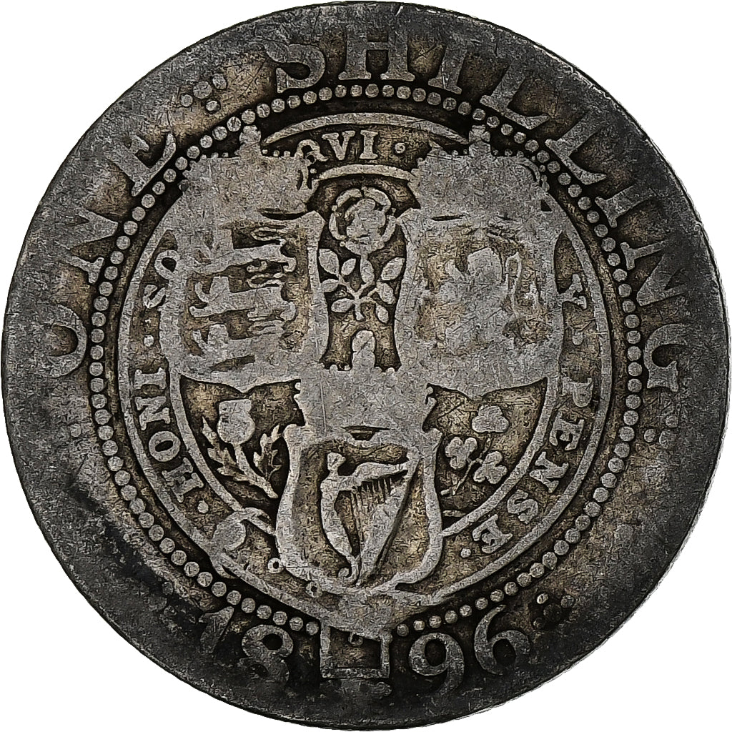 Great Britain, Victoria, Shilling, 1896, F(12-15), Silver, KM:780