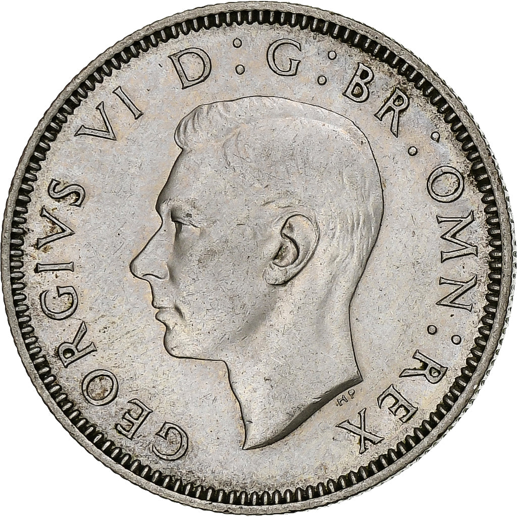 Groot Bretagne, George VI, Shilling, 1946, PR+, Zilver, KM:854