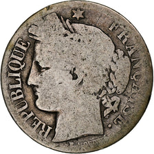 France, Cérès, Franc, 1849, Paris, VG(8-10), Silver, KM:759.1