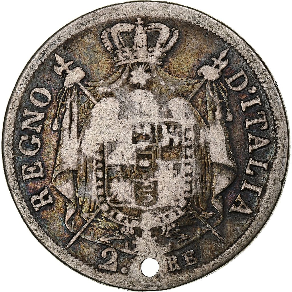 États italiens, KINGDOM OF NAPOLEON, Napoleon I, 2 Lire, 1810, Milan, B