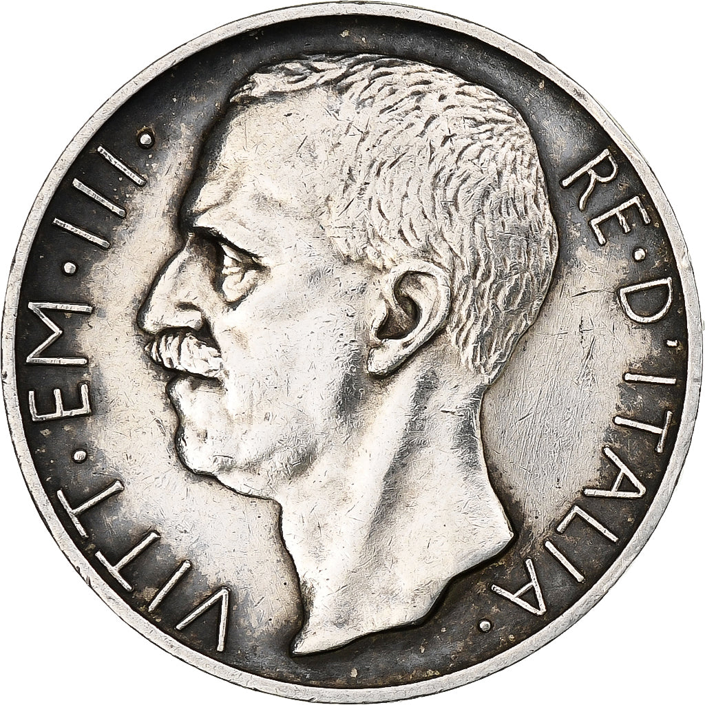 Italy, Vittorio Emanuele III, 10 Lire, 1926, Rome, AU(55-58), Silver, KM:68.1