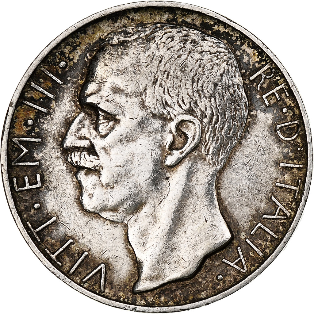 Italy, Vittorio Emanuele III, 10 Lire, 1927, Rome, EF(40-45), Silver, KM:68.1
