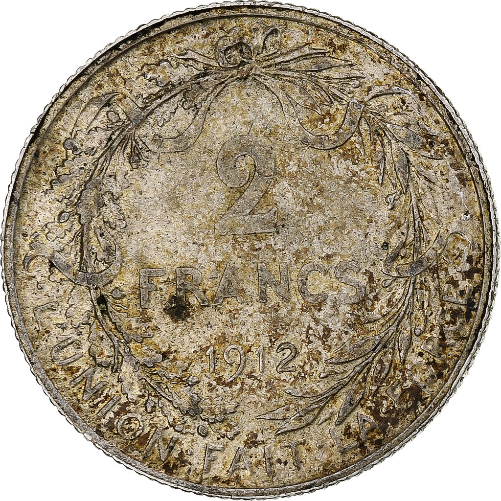 Belgium, Albert I, 2 Francs, 2 Frank, 1912, VF(20-25), Silver, KM:74
