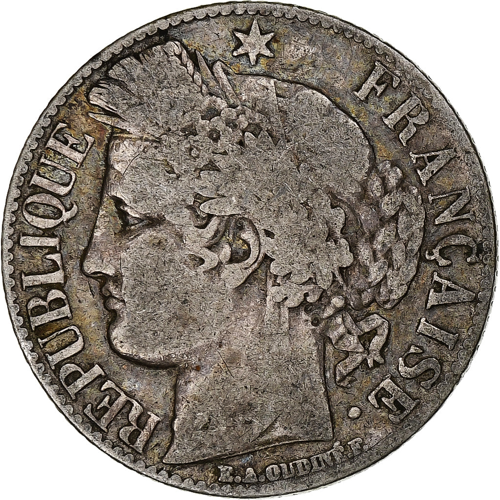 Francia, Franc, Cérès, 1887, Paris, Argento, MB, Gadoury:465a, Le Franc:F.216