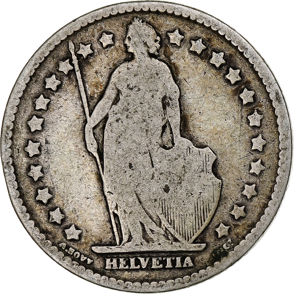 Switzerland, Franc, 1880, Bern, Silver, F(12-15), KM:24